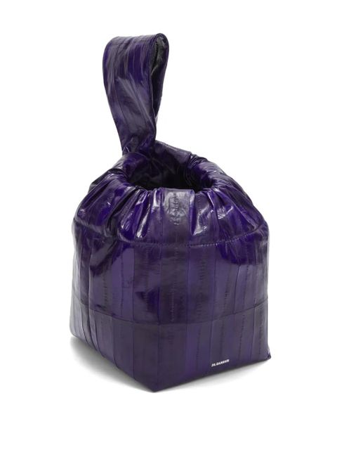 Jil Sander logo-stamp drawstring clutch bag - Purple - zdjęcie produktu nr 2
