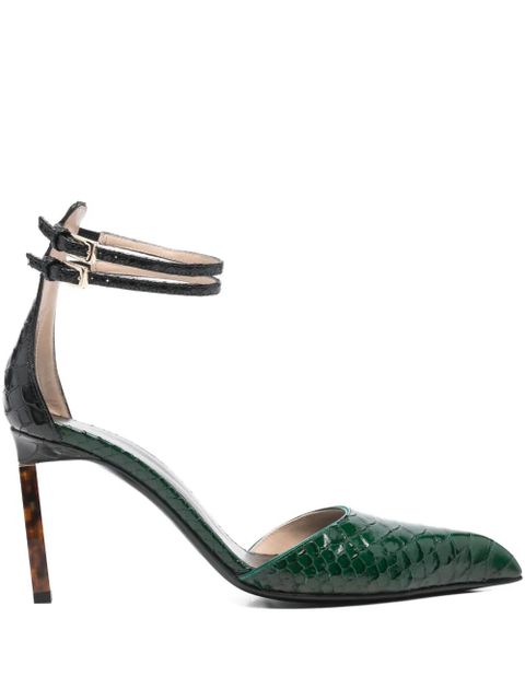 TOM FORD 85mm ankle-strap pumps - Green - zdjęcie produktu nr 1