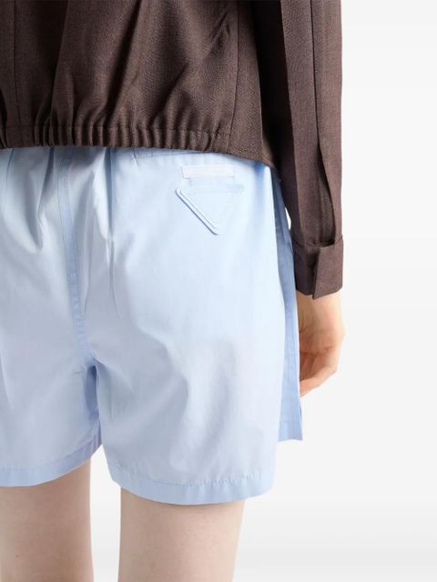 Prada cotton-poplin shorts - Blue