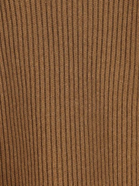 Ferragamo ribbed V-neck knitwear - Brown