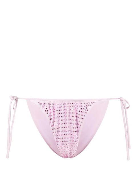 Self-Portrait rhinestone-embellished bikini bottoms - Pink - zdjęcie produktu nr 1