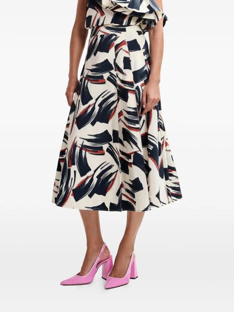 Essentiel Antwerp printed midi skirt - Neutrals