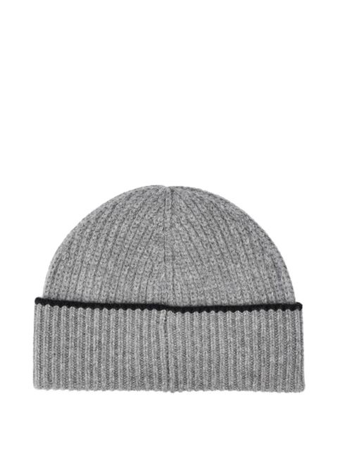Chloé ribbed heart-motif beanie hat - Grey - zdjęcie produktu nr 2