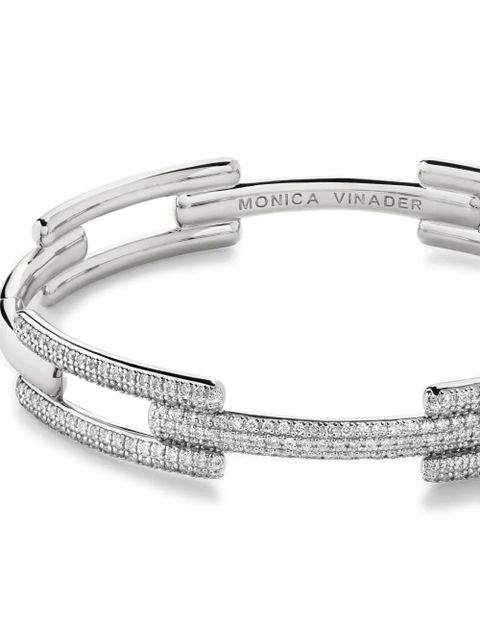Monica Vinader Signature Link diamond bracelet - Silver