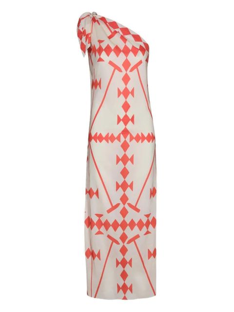 Johanna Ortiz Seaweed one-shoulder geometric dress - Neutrals