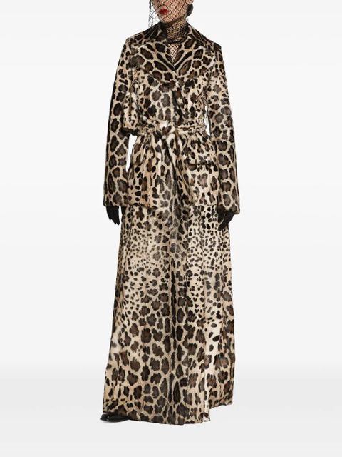 Dolce & Gabbana leopard-print trench coat - Neutrals - zdjęcie produktu nr 2