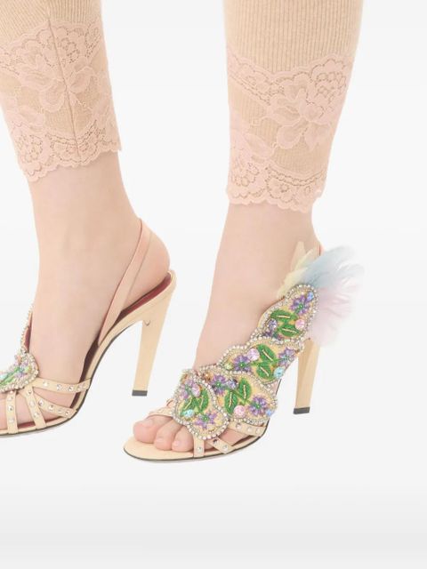 Valentino Garavani 105mm Dans Le Foyer crystal-embellished sandals - Yellow