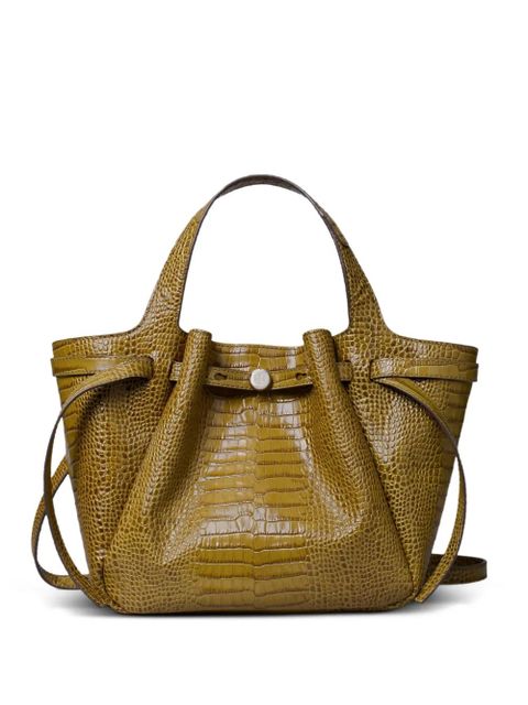 Tory Burch crocodile embossed small tote bag - Green - zdjęcie produktu nr 1