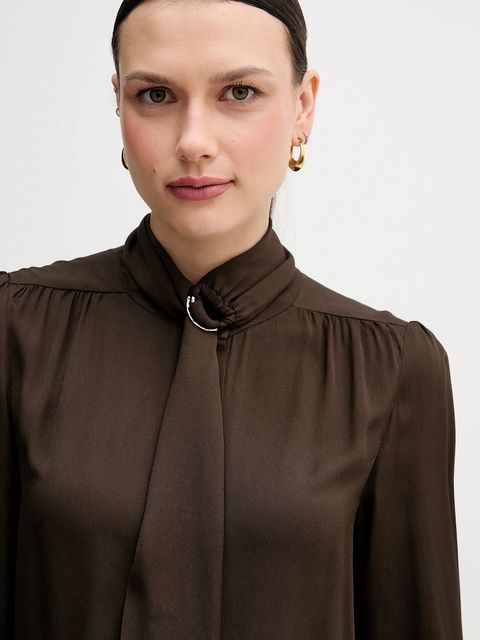 Pedro del Hierro koszula damska kolor brązowy regular 6632015