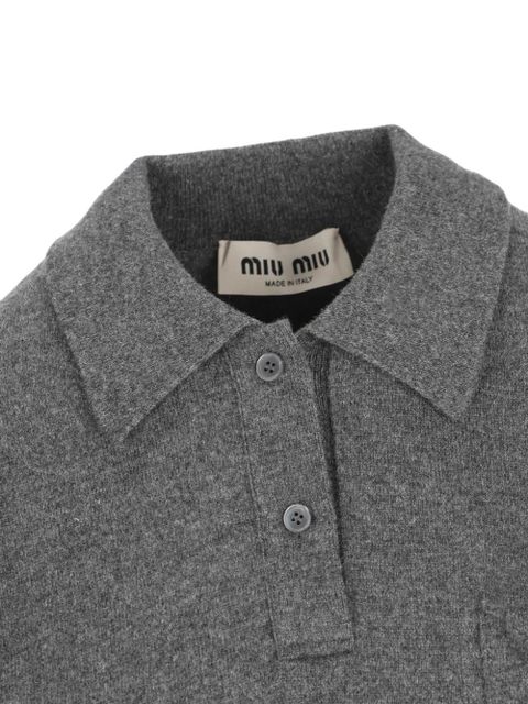 Miu Miu buttoned pocket T-shirt - Grey
