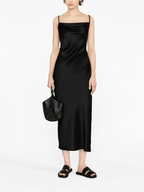 Nanushka Fiore satin midi dress - Black - zdjęcie produktu nr 2