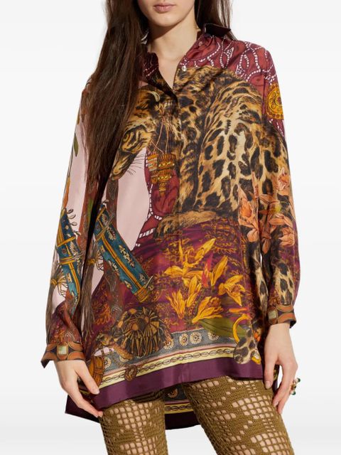 ETRO animal-print long-sleeve shirt - Brown - zdjęcie produktu nr 2
