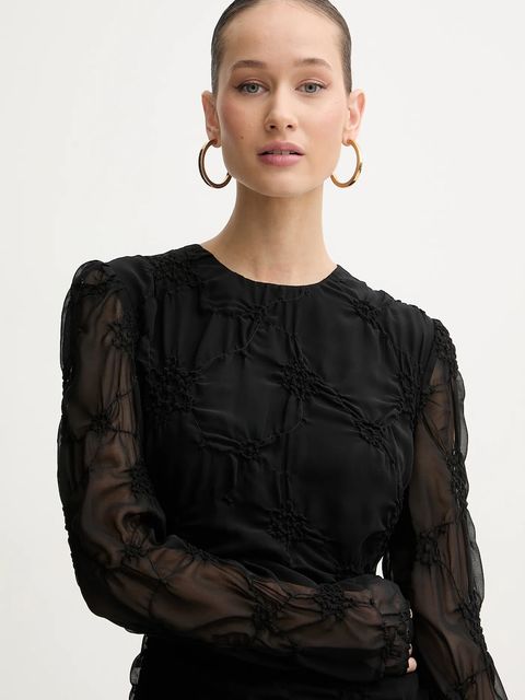 Stine Goya sukienka kolor czarny mini rozkloszowana SG-PS26-D188-2449