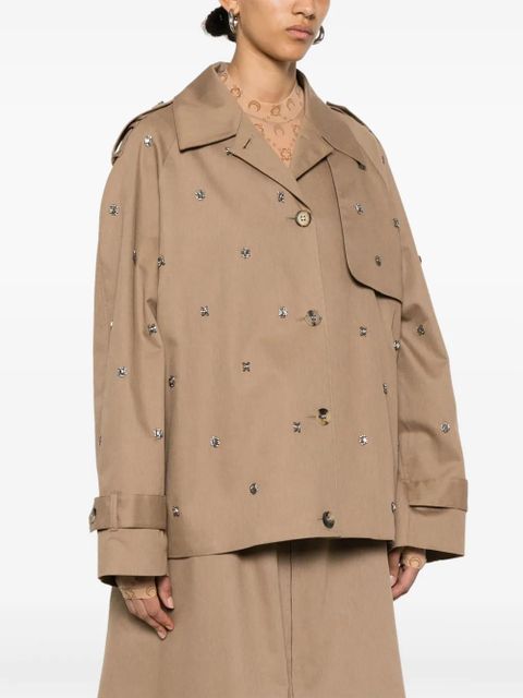 Golden Goose sequin-embellished cropped trench coat - Brown - zdjęcie produktu nr 2