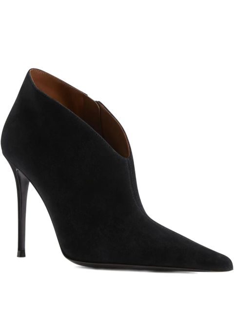 Giuseppe Zanotti pointed-toe v-cut suede heeled pumps - Black - zdjęcie produktu nr 1