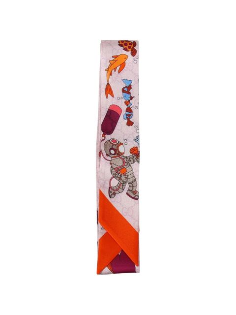 Gucci cartoon-print scarf - Pink - zdjęcie produktu nr 1