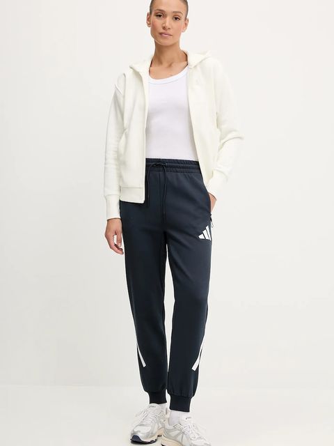 adidas spodnie dresowe x Z.N.E damskie kolor granatowy z nadrukiem JW7737 - zdjęcie produktu nr 2