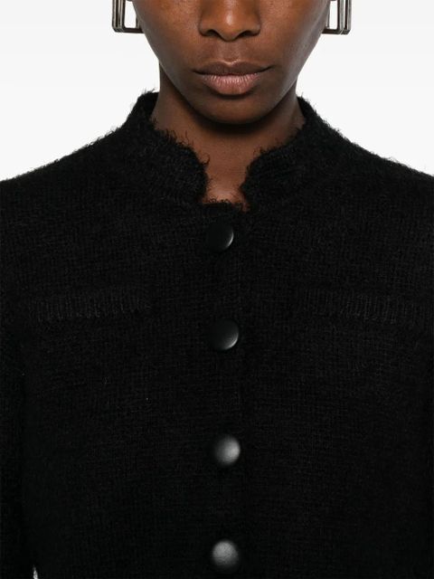 KHAITE silk-blend cardigan - Black
