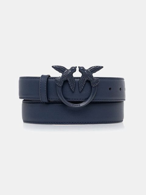 Pinko pasek skórzany damski kolor niebieski 100125 A1K2 - zdjęcie produktu nr 1