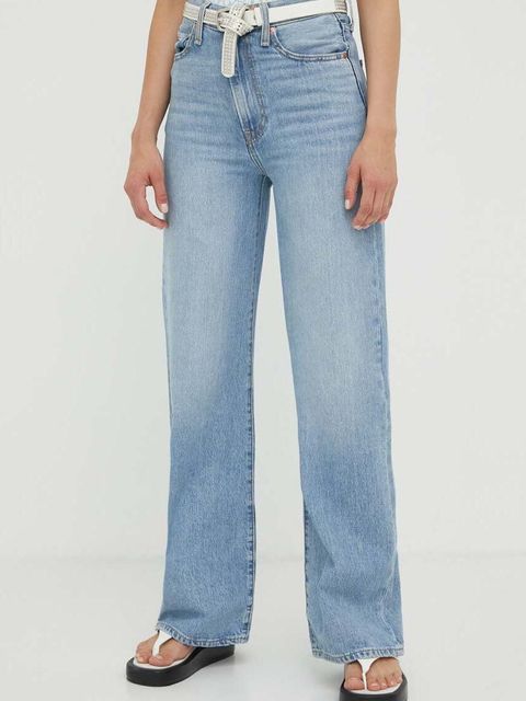 Levi's jeansy RIBCAGE WIDE LEG damskie kolor niebieski - zdjęcie produktu nr 1