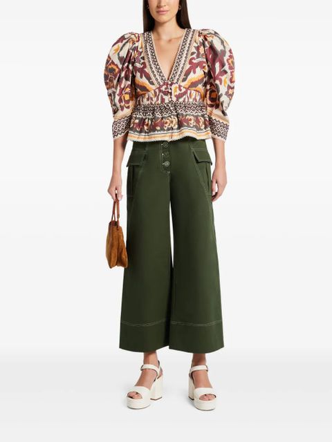 FARM Rio puff sleeves blouse - Neutrals - zdjęcie produktu nr 2