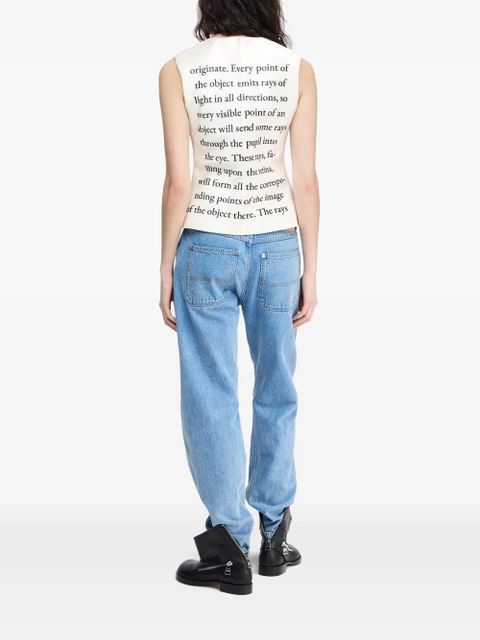 JW Anderson text-print tank top - White - zdjęcie produktu nr 2