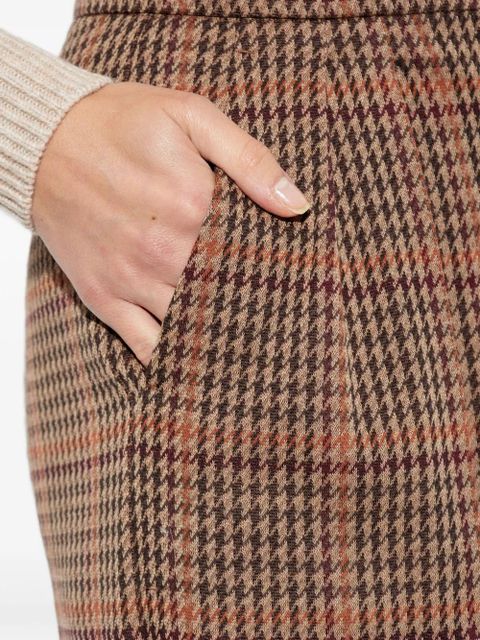 Max Mara plaid-pattern trousers - Brown