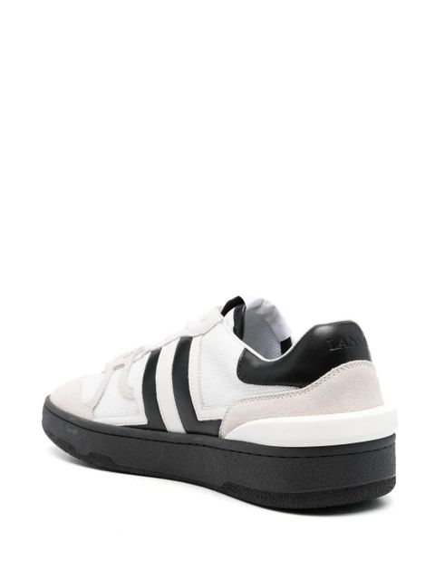 Lanvin Clay mesh-detail leather sneakers - White