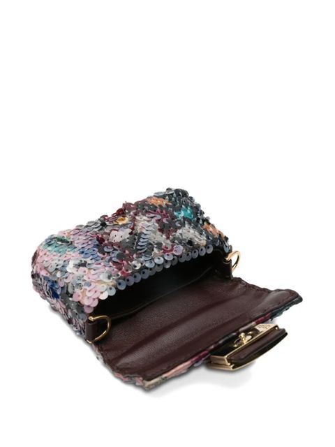 FENDI nano Baguette keyring bag - Black