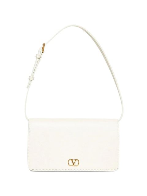 Valentino Garavani logo-plaque leather shoulder bag - White - zdjęcie produktu nr 1