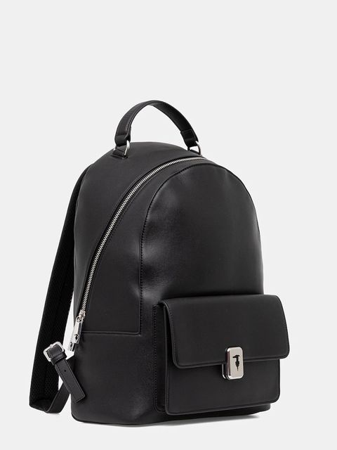 Trussardi plecak skórzany damski kolor czarny duży gładki Z608E005985N - zdjęcie produktu nr 2