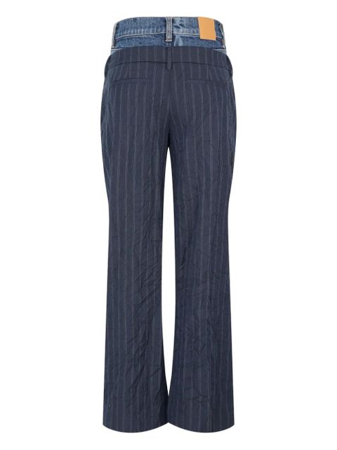 Simkhai Ophelia double-waistband striped trousers - Blue - zdjęcie produktu nr 2