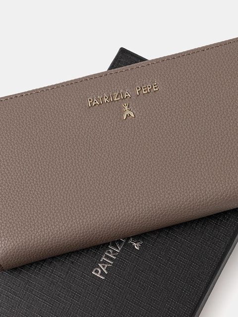 Patrizia Pepe portfel skórzany damski kolor beżowy CQ4879 L001 - zdjęcie produktu nr 2