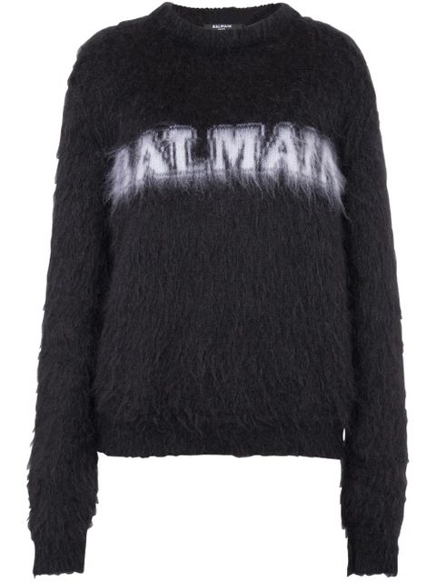 Balmain logo-jacquard jumper - Black - zdjęcie produktu nr 1