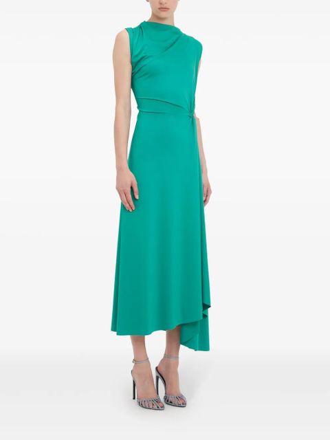 Victoria Beckham draped asymmetric midi dress - Green