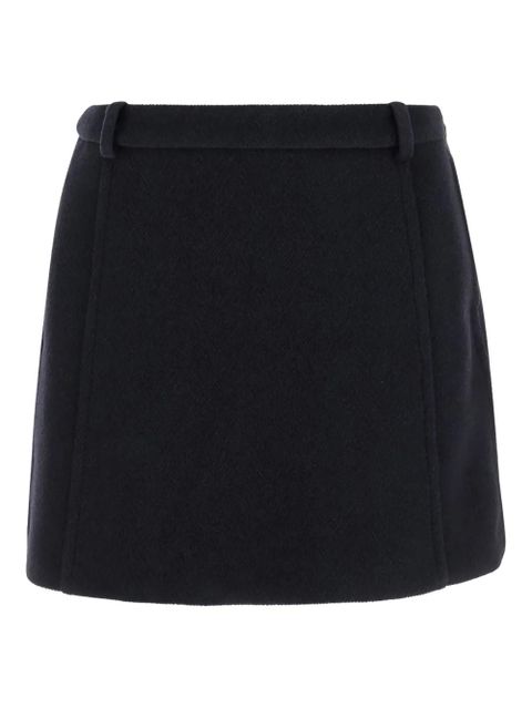 Jil Sander herringbone wool mini skirt - Blue - zdjęcie produktu nr 2