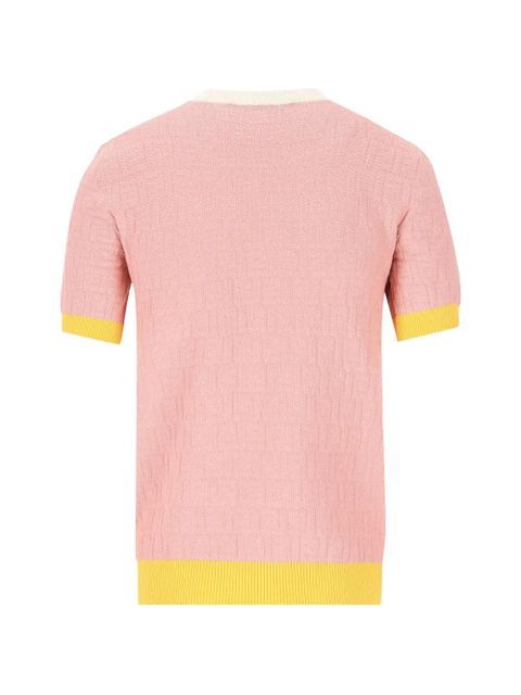 FENDI logo-pattern T-shirt - Pink - zdjęcie produktu nr 2