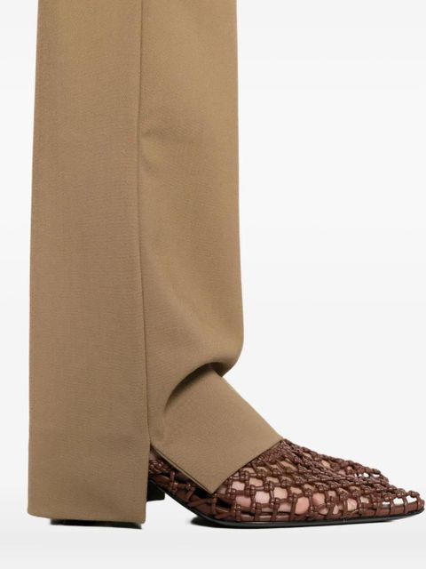 Nanushka Cybel split-hem tailored trousers - Brown