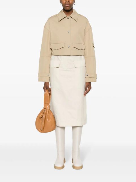 Nanushka Bracha cropped shirt jacket - Neutrals