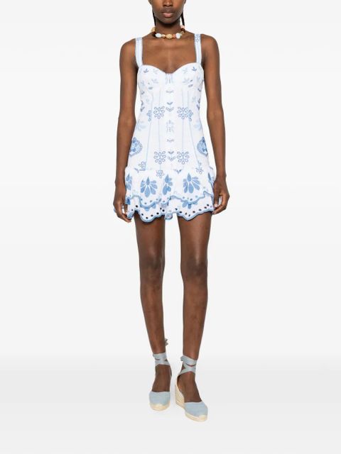 Charo Ruiz Ibiza Niva embroidered mini dress - White - zdjęcie produktu nr 2