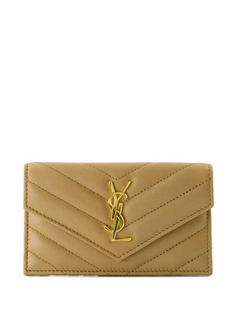 Saint Laurent Cassandre Fragments card holder - Neutrals - zdjęcie produktu nr 1