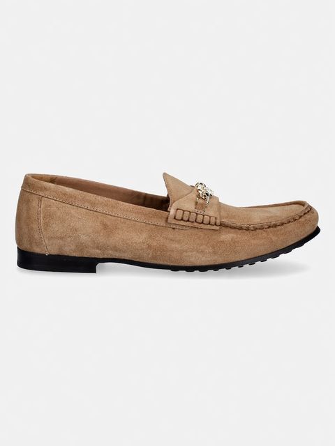 Tommy Hilfiger mokasyny damskie zamszowe TH CHAIN SUEDE LOAFER - zdjęcie produktu nr 1
