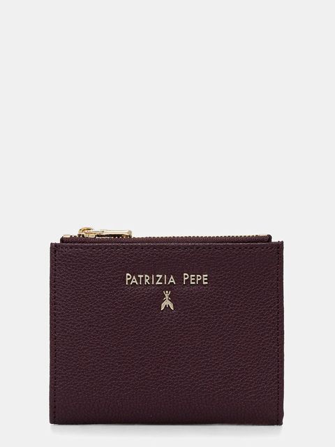 Patrizia Pepe portfel skórzany damski kolor fioletowy CQ8732 L001 - zdjęcie produktu nr 1
