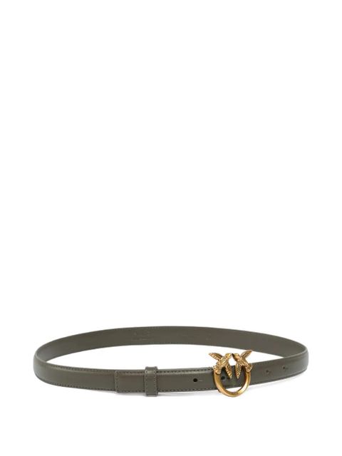 PINKO Love Birds thin leather belt - Green - zdjęcie produktu nr 2