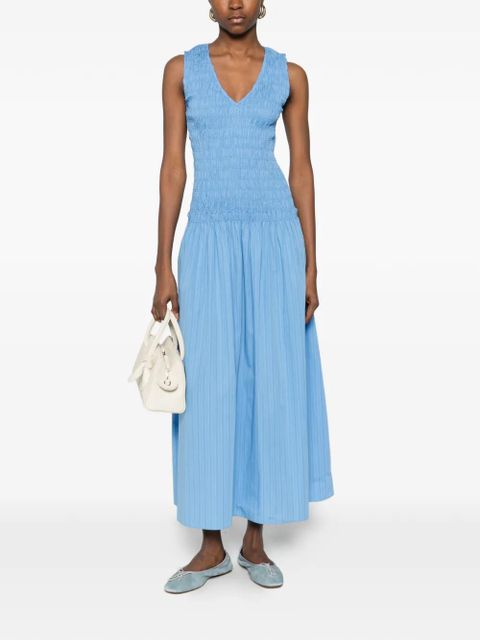 Faithfull the Brand Palomar V-neck midi dress - Blue - zdjęcie produktu nr 2