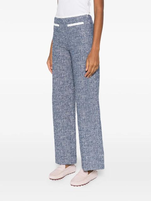 Maje zip-fastening tweed trousers - Blue - zdjęcie produktu nr 2