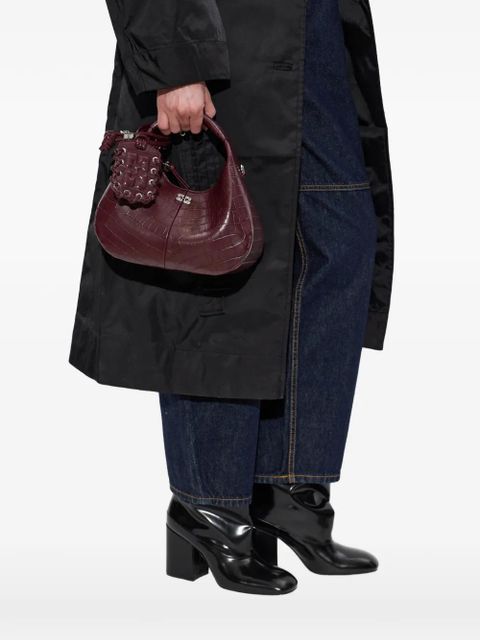 GANNI crocodile-effect tote bag - Brown - zdjęcie produktu nr 2