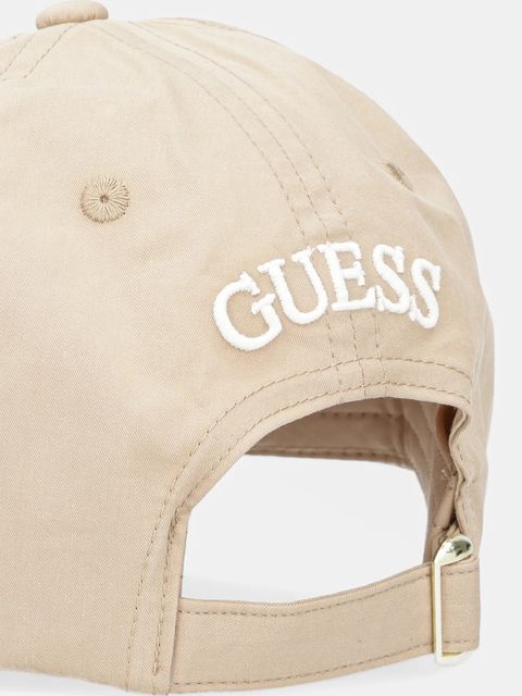 Guess czapka z daszkiem bawełniana kolor zielony V5YZ00 WFKN0