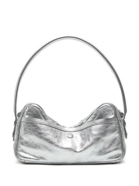 Acne Studios Camero Party metallic-finish shoulder bag - Silver