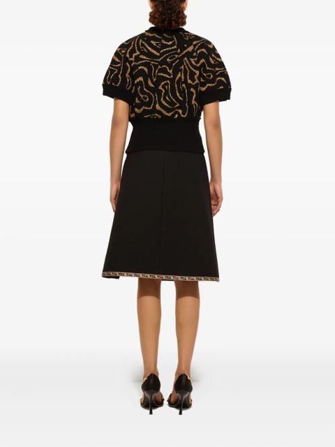 PUCCI jacquard labirinto top - Black